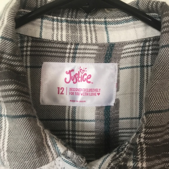 ❤️ Justice Girls Cold Shoulder Shirt - Size 12 - Picture 3 of 5